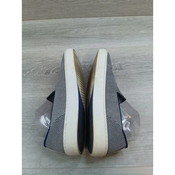 Rothy's The Sneaker Slip On Shoes Womens 9.5 Black White Knit Comfort Loafers - Picture 5 of 10